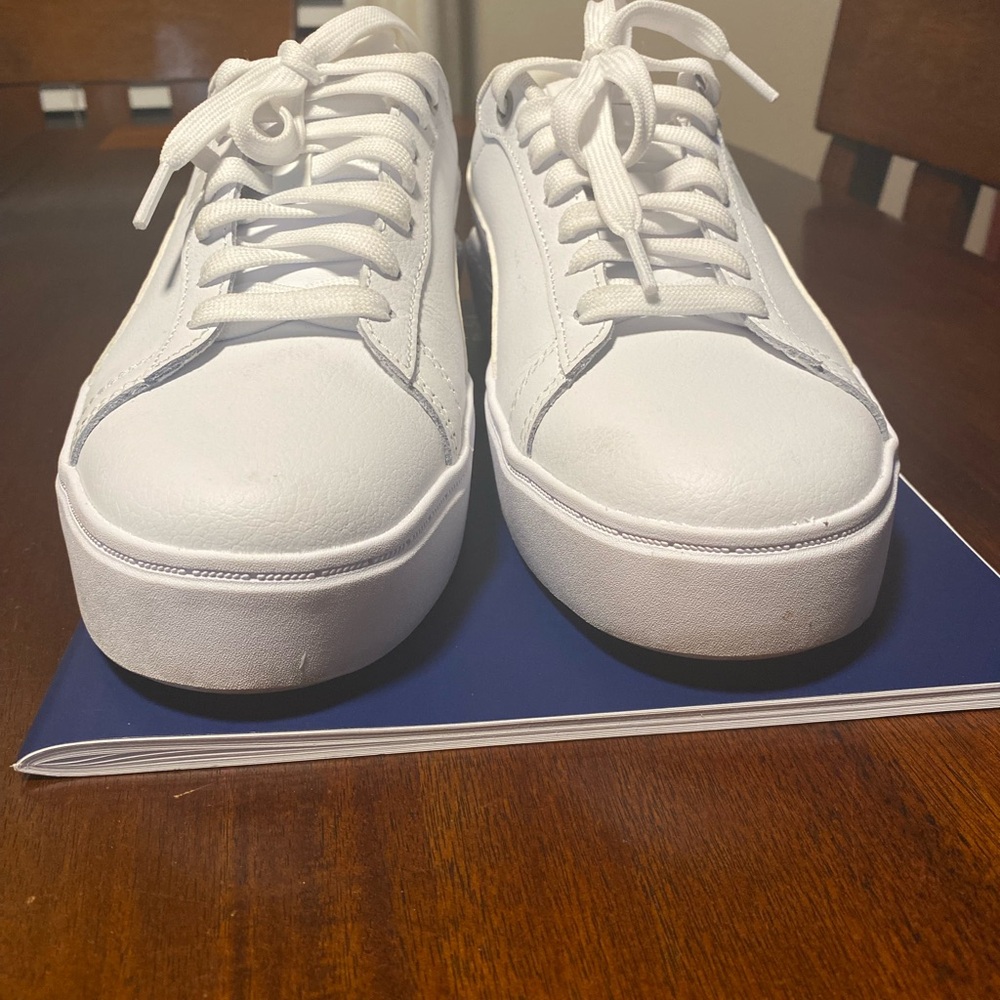 Puma Smash Platform  Womens White Sneakers Casual Shoes